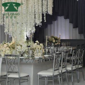 Vente en gros de chaises de mariage de luxe modernes en acier inoxydable bon marché - Product Image 6