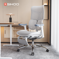 Chaise ergonomique moderne de luxe SIHOO S100 avec accoudoirs 4D et double soutien lombaire, appui-tête intégré, nouvelle arrivée pour le bureau