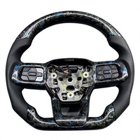 Volant en fibre de carbone forgée avec LED, forme D, pour Ford Mustang 2024-2025 S650 GT Dark Horse, remplacement OEM, amélioration