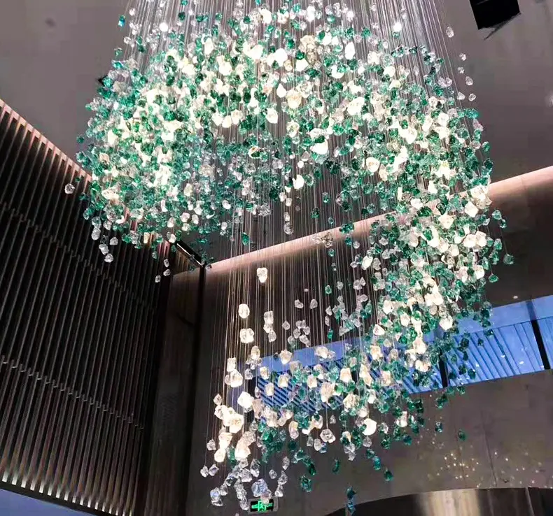 Avizeler tavan lüks özelleştirilmiş otel lobisinde proje kristal avize Villa süs taşı modern avize