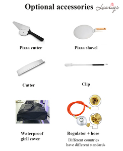 12 Inch Outdoor Portable <strong>Gas</strong> Pizza Oven Stainless Steel burner Multi-fuel Camping Pellet Stove LPG Iron Coat Firewood <strong>Coal</strong> CE - Product Image 6