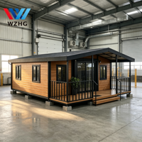 Maison préfabriquée modulaire ADU avec aménagement personnalisé pour suite d'hôtes et unité de location dans un jardin