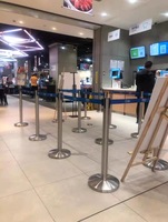 Barrière de ceinture rétractable, batterie en Stanchion, système de contrôle des personnes, vertical
