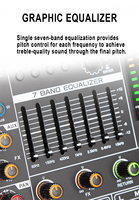Console de mixage audio 12 canaux BHA KA12 avec 256 effets DSP, alimentation fantôme 48V, pour DJ, scène, studio, église, système de sonorisation, OEM