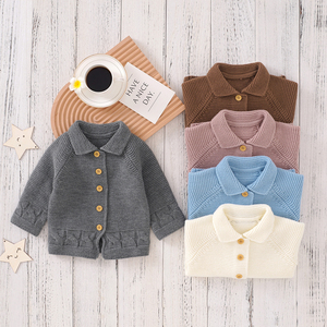 Boutique de vêtements pour bébés Vêtements pour enfants Vêtements doux pour enfants Pull à manches longues avec bouton Cardigan Automne Hiver Sueter De Bebes - Product Image 2