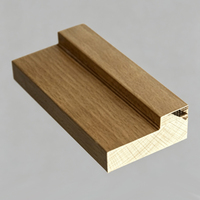 Cadre de porte en bois massif de style moderne, sur mesure, en pin avec placage PVC texturé, ensemble de cadres de porte très rentable