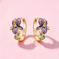 SJS89-DA Boucles d'oreilles à clous pour femmes, design imprimé abstrait artistique coloré, tendance