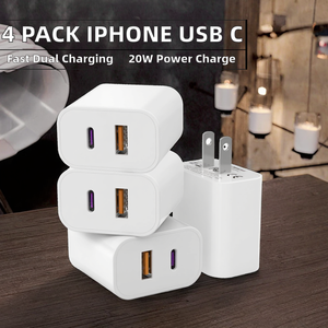 <span class=keywords><strong>Bloc</strong></span> <span class=keywords><strong>chargeur</strong></span> USB-C 20W double port QC + PD 3.0, charge rapide, adaptateur secteur mural pour téléphone portable, idéal pour les voyages, compatible <span class=keywords><strong>iPhone</strong></span> 15/14/<span class=keywords><strong>13</strong></span> - Product Image 2