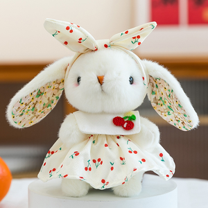 Vente directe d'usine, porte-clés en peluche lapin <span class=keywords><strong>Leila</strong></span> créatif et très vendu, jouet de haute qualité, robe détachable, lapin en peluche, pendentif pour clés - Product Image 3