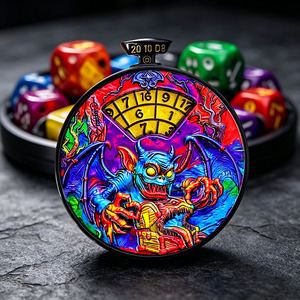 Jeu de dés rotatifs 7-en-1 en cuivre antique de qualité supérieure, double face, pour les passionnés de jeux de rôle (TRPG) - Product Image 5