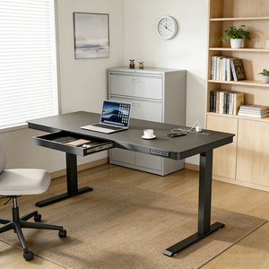 Escritorio Inteligente Multifuncional <span class=keywords><strong>de</strong></span> Altura Ajustable con un Solo Motor, Cajones y Tira <span class=keywords><strong>de</strong></span> Alimentación con Puertos USB/Tipo-C, Escritorio Eléctrico - Product Image 1