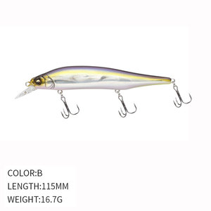 Esca bionica da 115mm/16.7g di esca Minnow Lua che affonda lunga 9129 per la spigola rossa dentice <span class=keywords><strong>pesce</strong></span> testa di serpente fatto 9129 alla carpa in ABS - Product Image 3