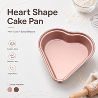 Moule à gâteau en acier au carbone antiadhésif en forme de cœur, moule à pâtisserie pour la Saint-Valentin, pour la fabrication de desserts DIY pour les anniversaires de mariage