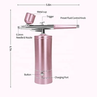 Pistolet à air comprimé pour la décoration de gâteaux Mini Makeup Machine Foundation Brow Tint Paint Set Compressor Kit Airbrush