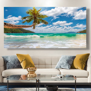 <span class=keywords><strong>Île</strong></span> tropicale mur Art plages cocotier photos paysage affiches et impressions paysage marin toile peinture pour la décoration intérieure - Product Image 2