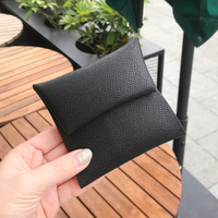 Porte-monnaie miniature pour femme en cuir véritable - Design carré, portable, taille et couleur personnalisables