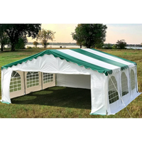 Heavy Duty 10 'X 16' Portable Garage Stockage Tente Beige Anti-UV PE Auvent Couverture En Acier Voiture Parking Vélo Abri Jardin Direct