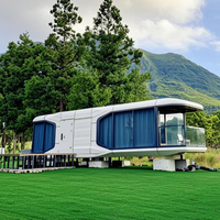 Maison Capsule Spatiale Préfabriquée Modulaire en Acier avec Panneaux Sandwich – Solution Personnalisée pour Hôtel, Bureau, Villa, Parc, Cour