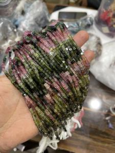 Multi Tourmaline Smooth Square Beads Genuine Tourmaline Gemstone Strand for Jewelry Making, Multi Tourmaline Beads, Gemstone - Product Image 1