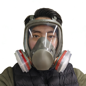 6800 Masker Gas Full-<span class=keywords><strong>Face</strong></span> Karet 3-Lapisan Filter Hepa Filter Dapat Diganti Anti-Kabut Dapat Digunakan Kembali Perlindungan Debu Industri Pengelasan - Product Image 1