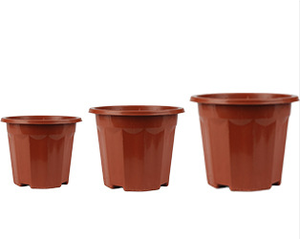Macetas de plástico PP para exteriores Rojas redondas de estilo lujoso moderno, macetas grandes ecológicas para interiores para jardines urbanos, estilo vivero - Product Image 4