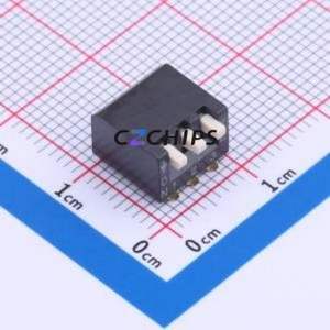 DSPV03LSGET DIP Switch SMD-6P,9x9mm Switch Piano Key Single Pole Single Throw 3 Gull Wing Type - Product Image 1