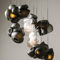 Sphère suspendue moderne personnalisée lumières suspendues lueur jaune pour l'avenir-Villa Hôtel Hall Tech Design d'intérieur télécommande