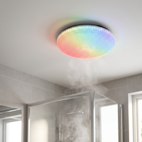 Ventilateur d'extraction multifonctionnel pour salle de bain 45W 24W avec lumière 130CFM, contrôlé par application, monté au plafond, deux vitesses, 46dB
