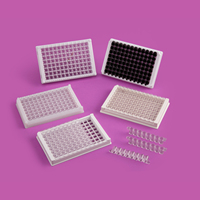 Plaque d'étiquettes enzymatiques Elisa pour microplaques à haute adsorption Fond plat pour plaque Elisa 96 puits pour lecteur de microplaques Elisa