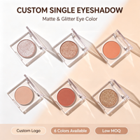 Eyeshadow Warna Tunggal Logo Kustom Grosir Laris Manis, Pigmentasi Tinggi Matte Shimmer Metalik Multi Finish Tahan Keringat