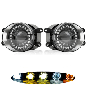 Fari Super Potenti, Luci Fendinebbia a LED da 4 Pollici, Luce Bianca e Gialla con Occhio d'<span class=keywords><strong>Angelo</strong></span> per Jeep e Fuoristrada - Product Image 4