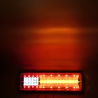 Feu arrière de camion rectangulaire à LED, clignotant séquentiel, DRL, frein, marche arrière, 12-24V, remorque, camion