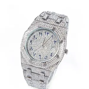 Diamond Luxe Hiphop Horloge Mannen Vvs Moissanite Diamond Horloge Iced Out Vvvs Moissanite Horloge Of Mannen Vrouwen