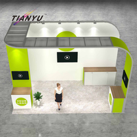 3X6 Salon de détail Équipement d'exposition Stand de construction Conception arquée Idées 3d Exposition d'exposition