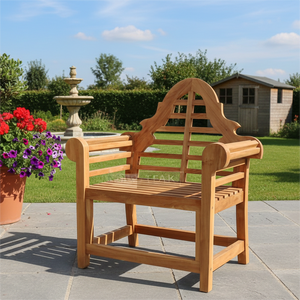 Chaise de jardin en teck massif, résistante aux intempéries, durable, confortable, design moderne et minimaliste, salle à manger, villa - Product Image 4