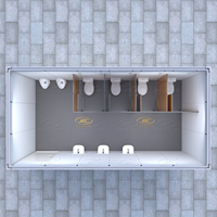 Conteneur mobile intelligent et personnalisable de 40 pieds ou 20 pieds, économique, pour toilettes et douches publiques de luxe