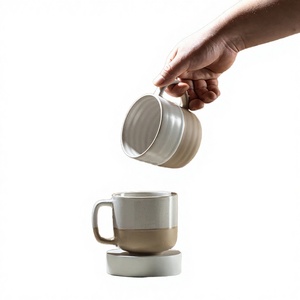Taza de Cerámica Moderna de 400 ml con Tapa, Logotipo Personalizado Grabado con Láser, Apta para Lavavajillas y Microondas, para Uso en Oficina, Regalos Empresariales - Product Image 3