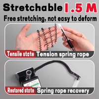 Stylo compteur anti-perte en gros, échantillon gratuit, encre noire 0,5 mm, rétractable, en plastique, avec logo personnalisé pour usage bancaire/bureau