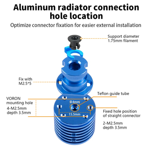 ชุด V6 hotend หัวพิมพ์ความเร็วสูงสำหรับ ender 3 V2 CR10 <span class=keywords><strong>voron</strong></span> <span class=keywords><strong>2.4</strong></span> prusa J-HEAD อุปกรณ์เสริมสำหรับเครื่องพิมพ์3D - Product Image 3