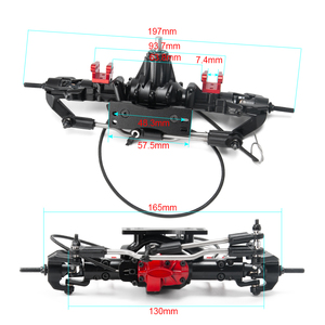 2 paires d'essieux avant et arrière en alliage d'aluminium avec blocage <span class=keywords><strong>de</strong></span> différentiel pour <span class=keywords><strong>voiture</strong></span> RC Rock Crawler 1/10 A103008 D90 TF2, pièces <span class=keywords><strong>de</strong></span> mise à niveau - Product Image 3