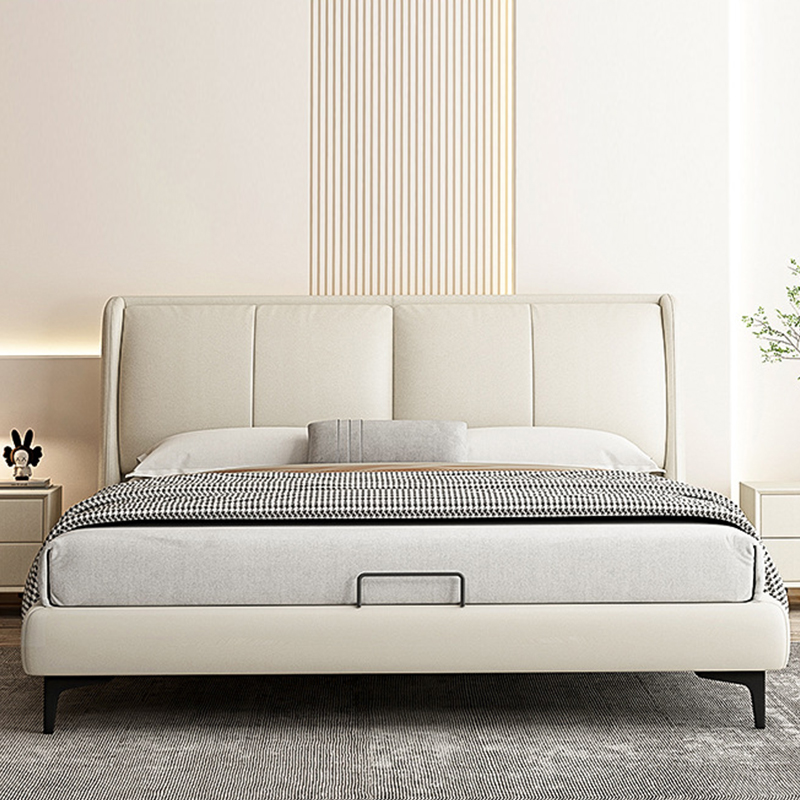 Letto in pelle opergrain