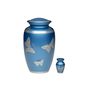 Urnas de cremación y recuerdo de metal con estructura de diseño elegante Talla de mariposa Urnas de cenizas funerarias llamativas al precio más bajo - Product Image 5