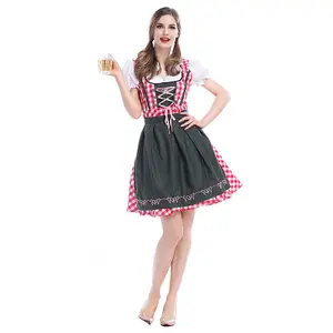 Women German Oktoberfest Costumes Bavarian Dirndl Dresses