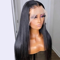 ¡OFERTA ESPECIAL! Pelucas de encaje frontal 13x4, estilo largo y liso, cabello virgen Remy sin pegamento, encaje transparente, cabello brasileño natural para mujeres negras.