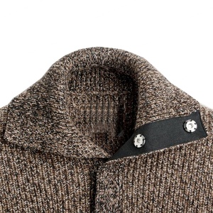 Pull en maille d'hiver à manches longues et col polo, coupe classique, en mélange de laine et de cachemire, personnalisable, vente en gros - Product Image 5