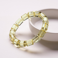 Bracelet en perles de citrine naturelle en forme de baril, cristal jaune citron pour femme, bijou porte-bonheur et de prospérité, cadeau