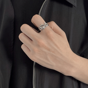 VAF Anillo de Espinas Huecas de Acero Inoxidable con Dientes de Dragón Anillo De Espinas Huecas Hohler Dornenring Bague Epines Creuses - Product Image 5