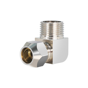 Conector Hidráulico de Alta Presión de 5800 psi, Codo de Acero Inoxidable NGS, Niquelado - Product Image 1