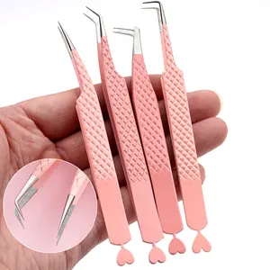 Heart Volume Russian Fiber Tip Isolation Best Volume Lash Tweezer Eyelash Tweezers for Lash Extension