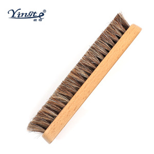 Yinste Horsehair Shoe <b>Brush</b> Solid Wood Handle For Leather Cleaning And <b>Dust</b> Removal - Product Image 4